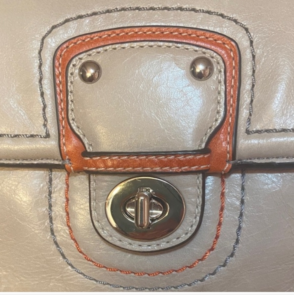 COACH LEGACY-Color Block City Willis Shoulder Crossbody Bag Gray Blue Orange - Picture 4 of 13